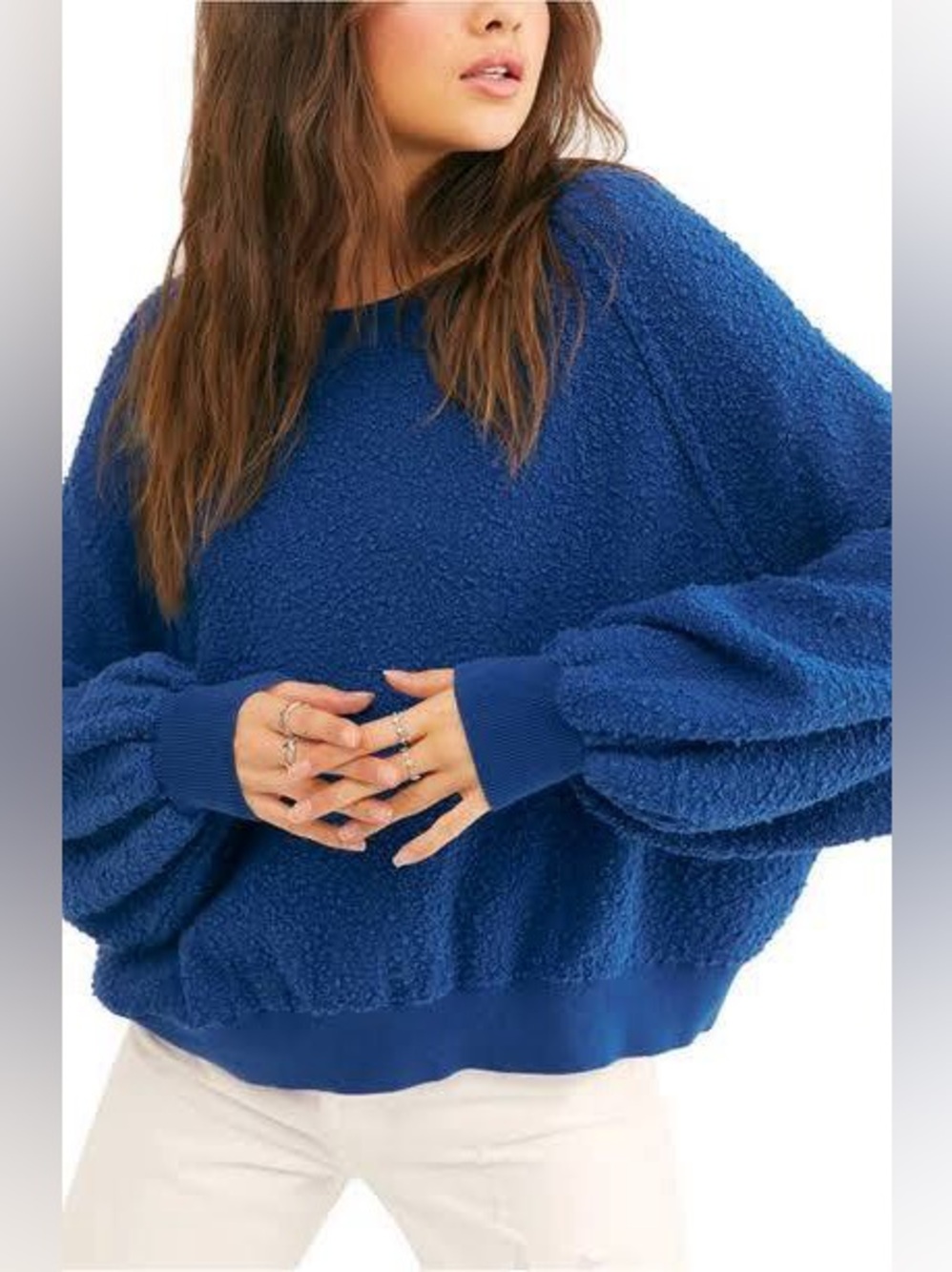 NWOT Free People Found My Friend Boucle Pullover
